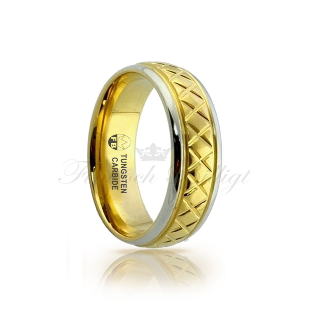 Ring - Forever - Tungsten ring Evigt mønster 18k guld Højglans - 2