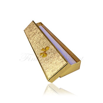 Smyckesask Guld Glitter - Guldrosett 55x257x28
