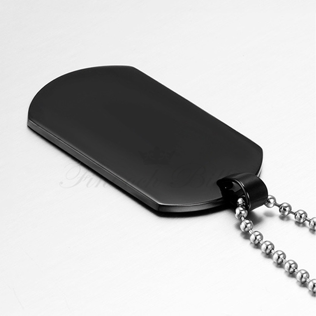 DogTag Halskæde Black Tag- ID Tag Sort 9mm*43mm - 4