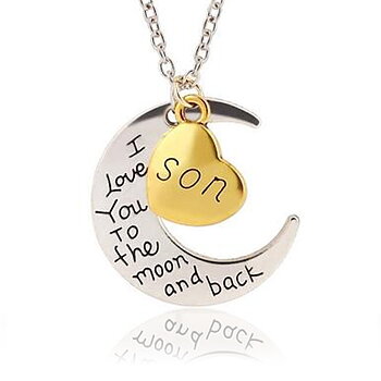 SON I love you to the moon and back Mode Motivhalsband TwoTone