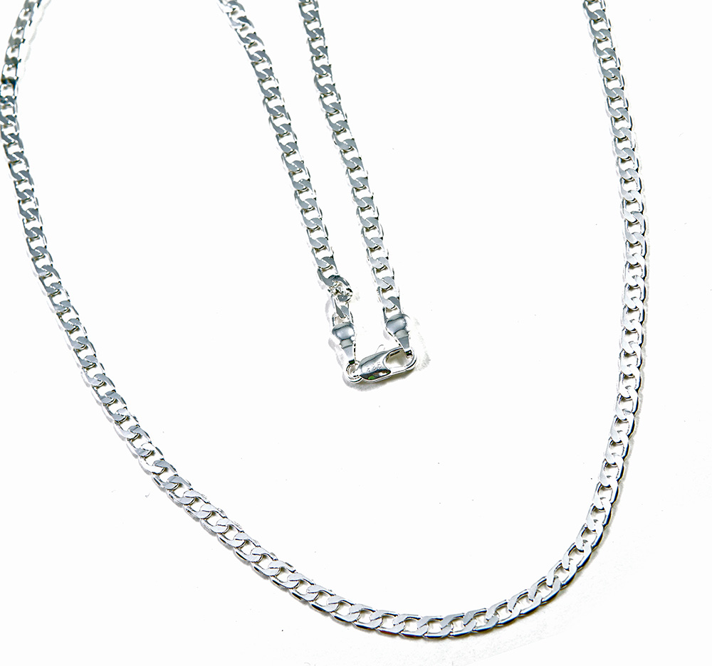 Halsband Pansar Spetsslipad - Silverpläterad Platt 4mm*610mm - 3