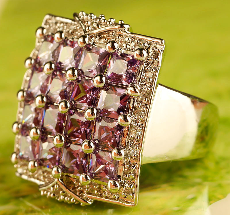 *LYX* Diva Silverpläterad med 16st Underbara Lila Swarovski Kristaller - 2