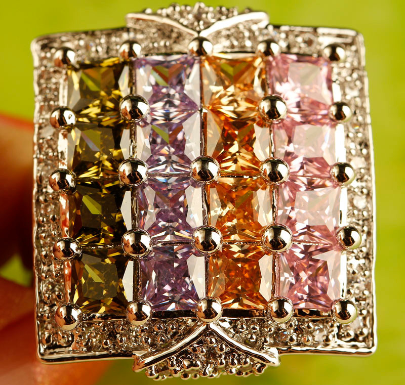 *LYX* Diva Silverpläterad med 16st Underbara Multicolor Swarovski Kristaller - 2
