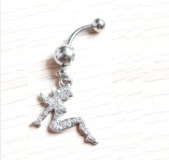 Hot - Navel Piercing Vit Svart Rosa 316L Kirurgiskt Stål - 2