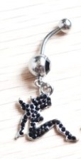 Hot - Navel Piercing Vit Svart Rosa 316L Kirurgiskt Stål - 3