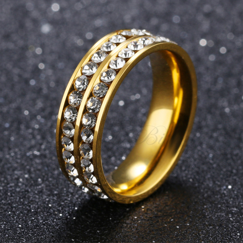 Ring Double Eternity Gold - 18K forgyldt Evigheds CZ - 3