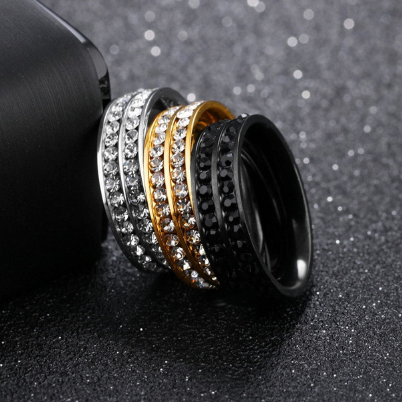 Ring Double Eternity Gold - 18K forgyldt Evigheds CZ - 4