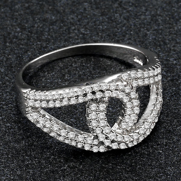 Twin Souls - 925s Silverring med Cubic Zircona Stenar - 3