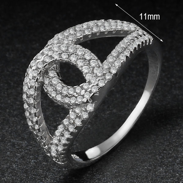 Twin Souls - 925s Silverring med Cubic Zircona Stenar - 5