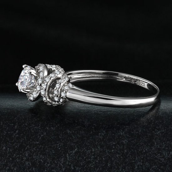 Silverring Cleopatra - Lyxig 925s Briljantslipad CZ Diamant - 5