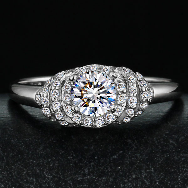 Silverring Cleopatra - Lyxig 925s Briljantslipad CZ Diamant - 3