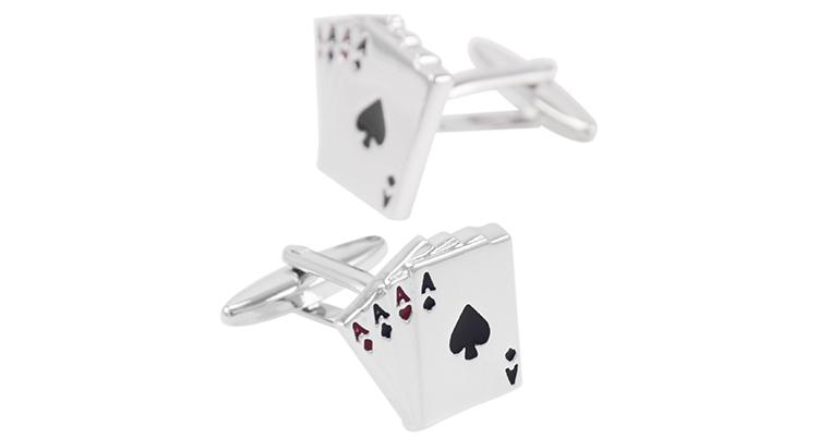 Poker Ace - Cufflinks Four in Ace 18mm*18mm (2PCS) - 3