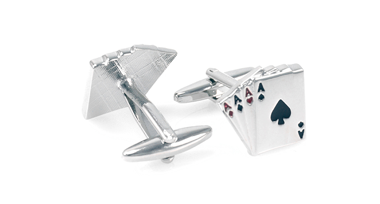Poker Ace - Cufflinks Four in Ace 18mm*18mm (2PCS) - 2