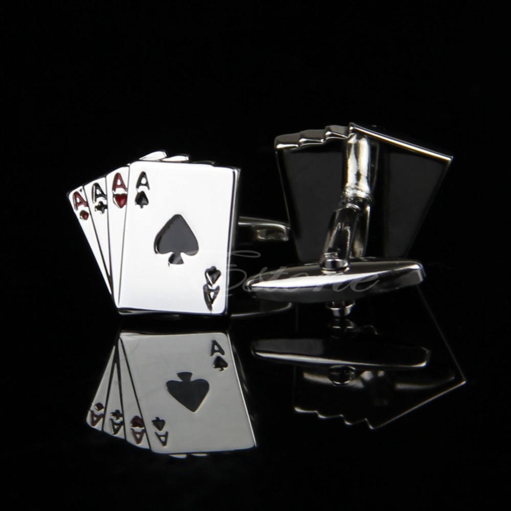 Poker Ace - Cufflinks Four in Ace 18mm*18mm (2PCS) - 7