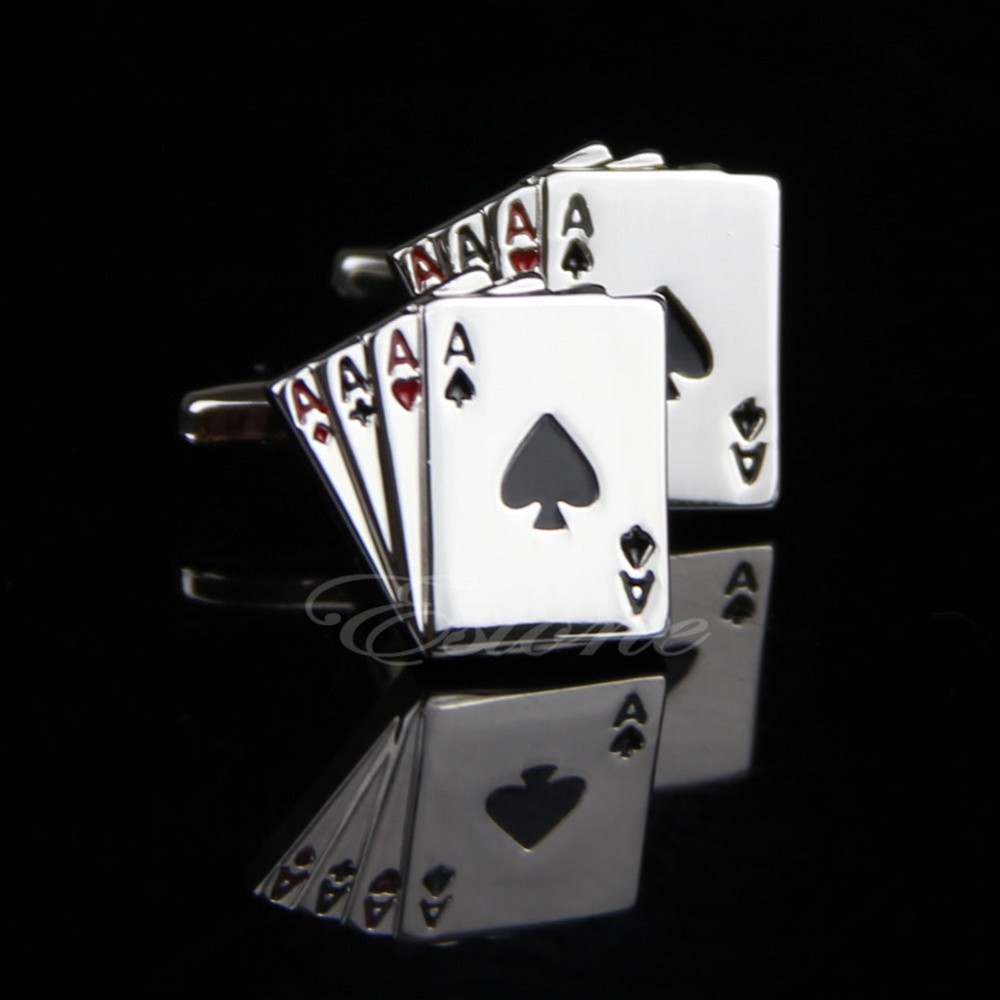 Poker Ace - Cufflinks Four in Ace 18mm*18mm (2PCS) - 5