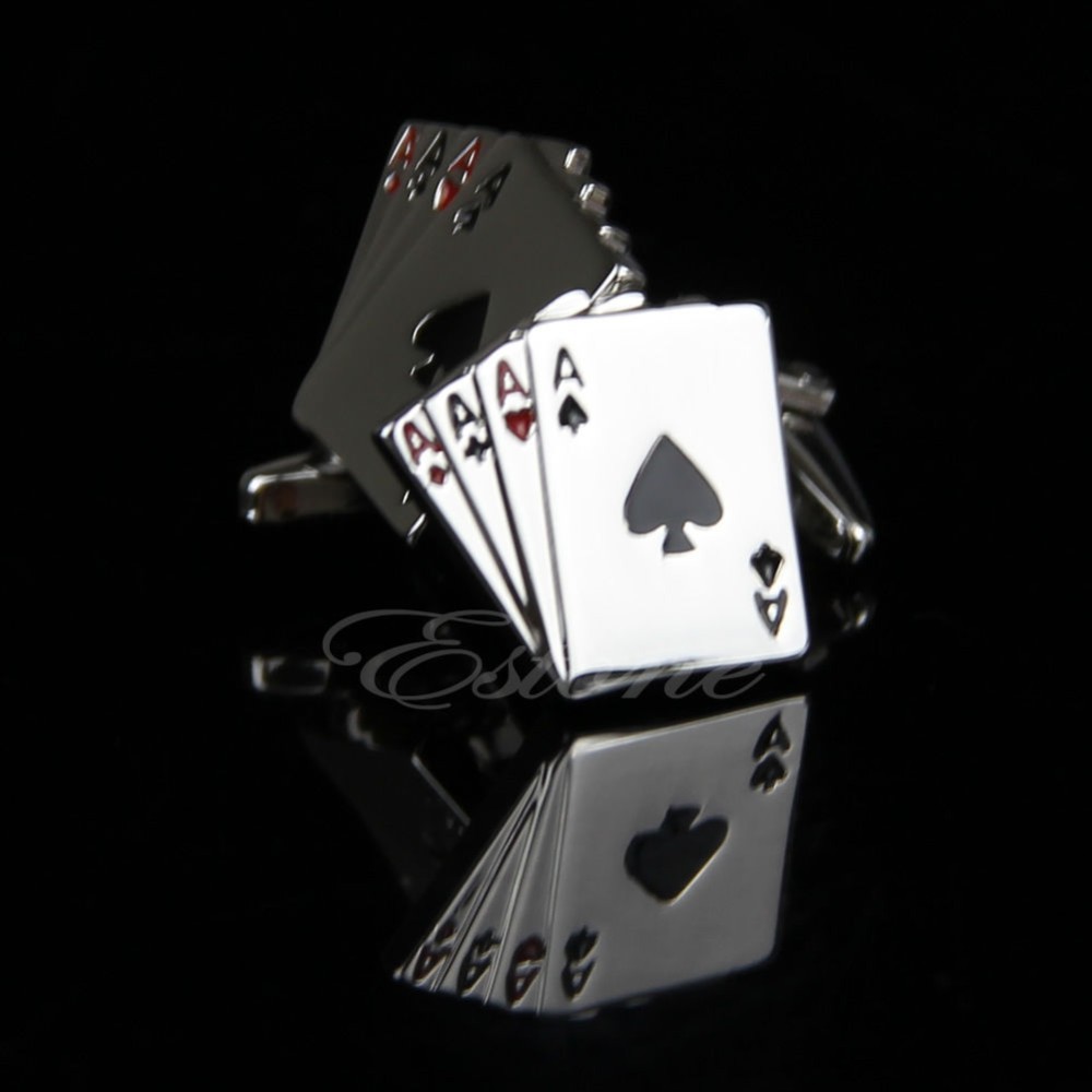 Poker Ace - Cufflinks Four in Ace 18mm*18mm (2PCS) - 6