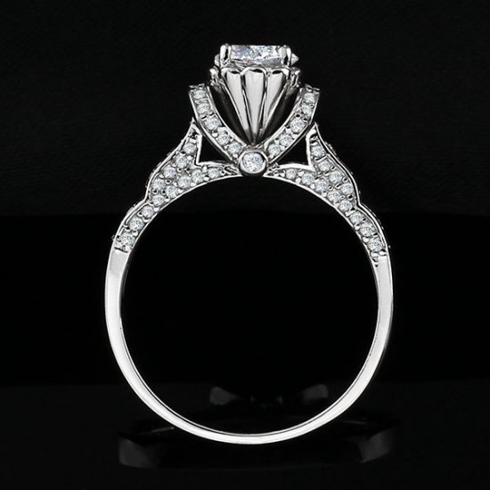 Silverring Lyxig Rund - 925s Briljantslipad CZ AAA Grade - 4