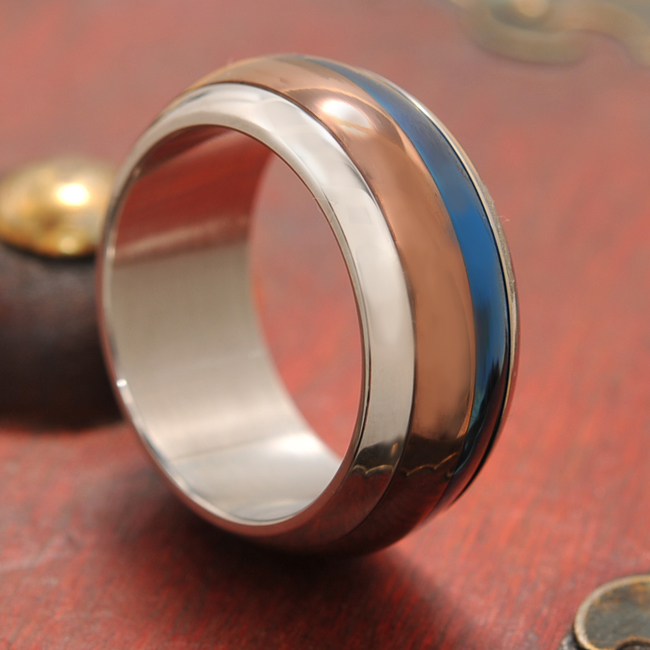 Stilren Snurrbar Rainbow Ring i 316L Rostfritt Stål - 3