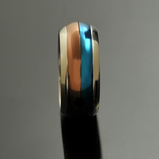 Stilren Snurrbar Rainbow Ring i 316L Rostfritt Stål - 2