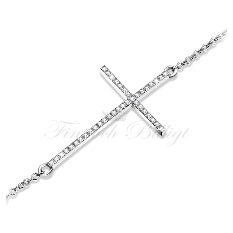 Charm Cross - 925S SILVER BRACELET CHARM 17.5MM*33MM*160MM - 2