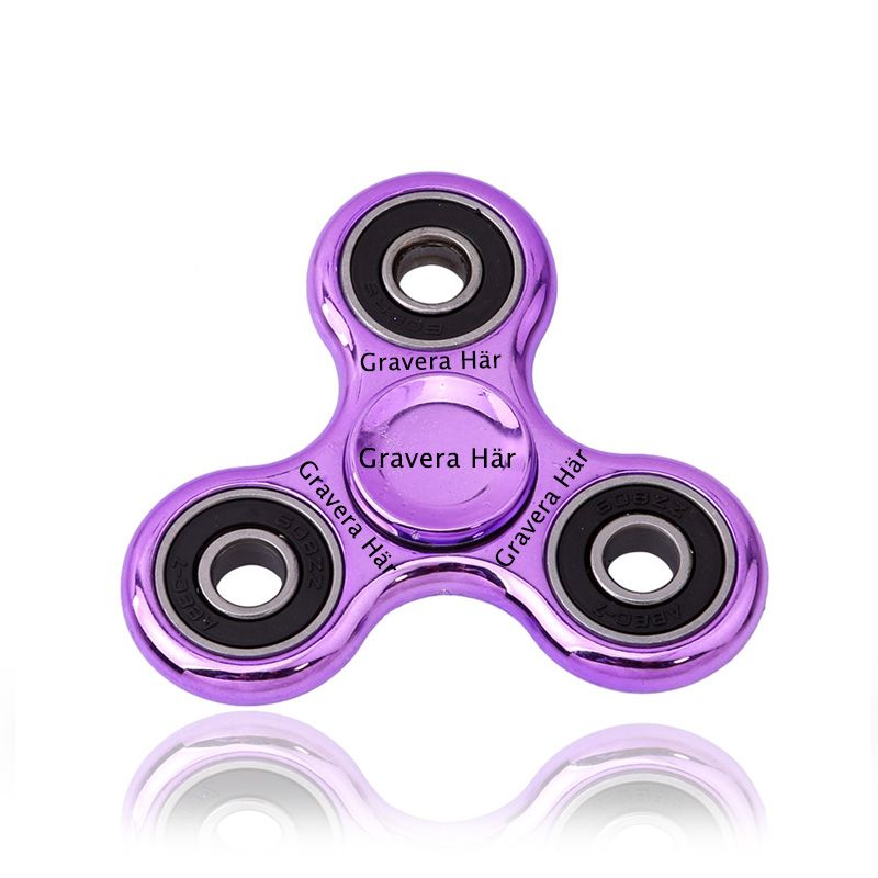 "PURPLE SPINNER EXCLUSIVE" FIDGET SPINNER ALUMINIUM KERAMISKT KULLAGER GRAVERBAR - 2
