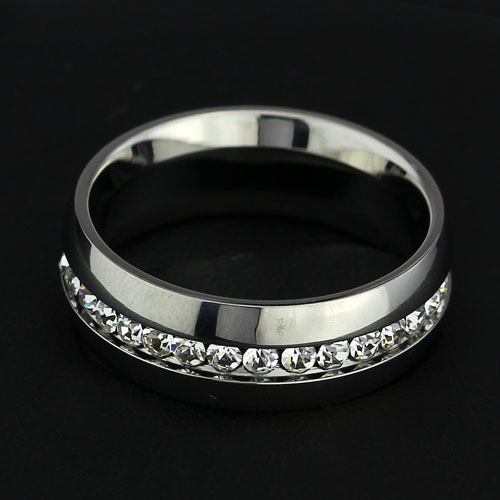 Shiny Eternity - Beautiful Eternity Ring with 0.75CT Brilliant Cut Cubic Zirconia Stones in 316L Surgical Steel 6mm 7mm - 7