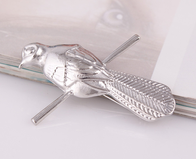 Brosch - Silverfärgad Kolibri - Hummingbird - 2