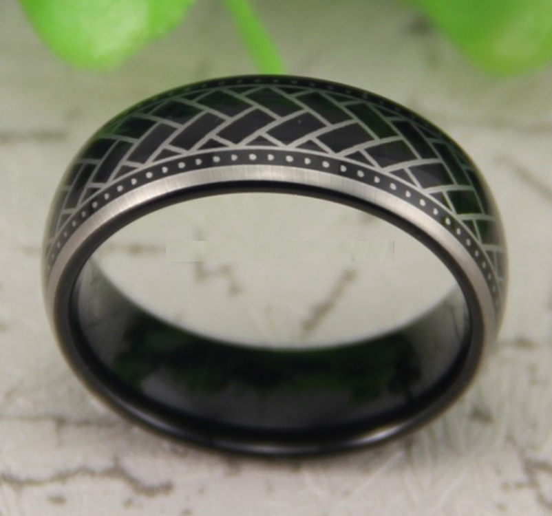 Wheel Black Edition - Svart Ring Hjuldesign med Däckmönster i Tungsten - 2