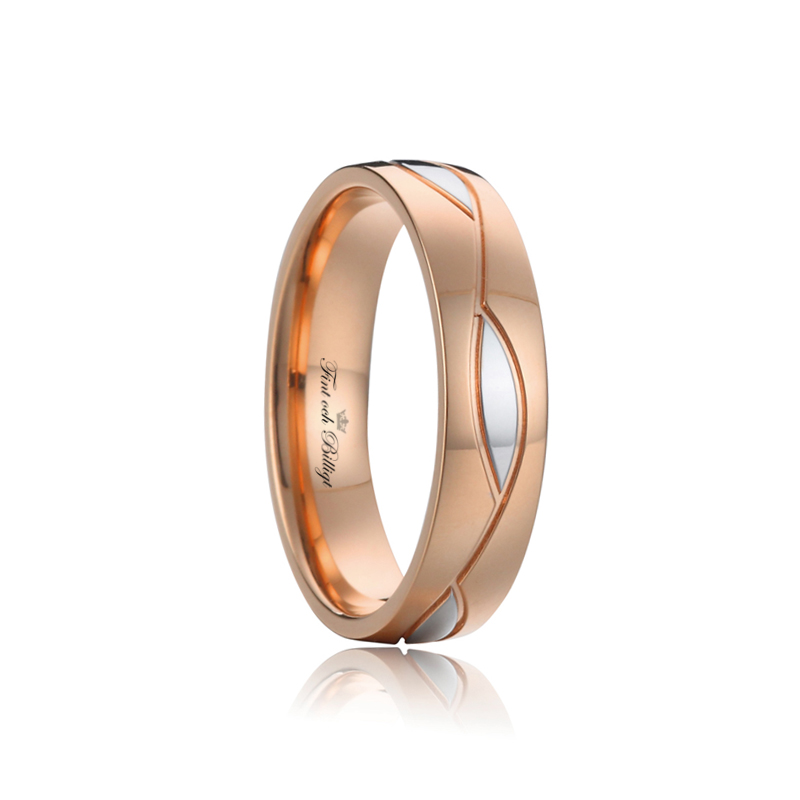 Rosé Wave - 18K Rose Gold Plated Ring  With or Without CZ Diamonds - 3