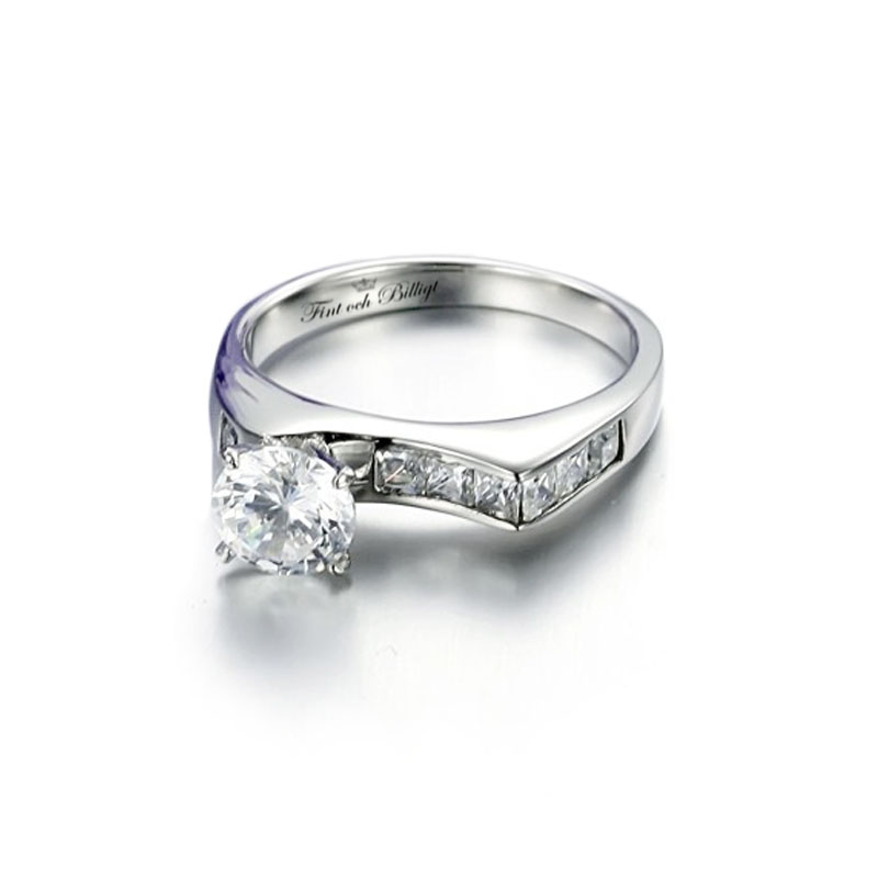 Dali Diamond - Unique Design in 316L with Cubic Zirconia - 3