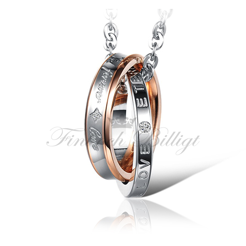 Eternal Love * Forever Love - Par Halsband med Cubic Zirconia (st) - 3