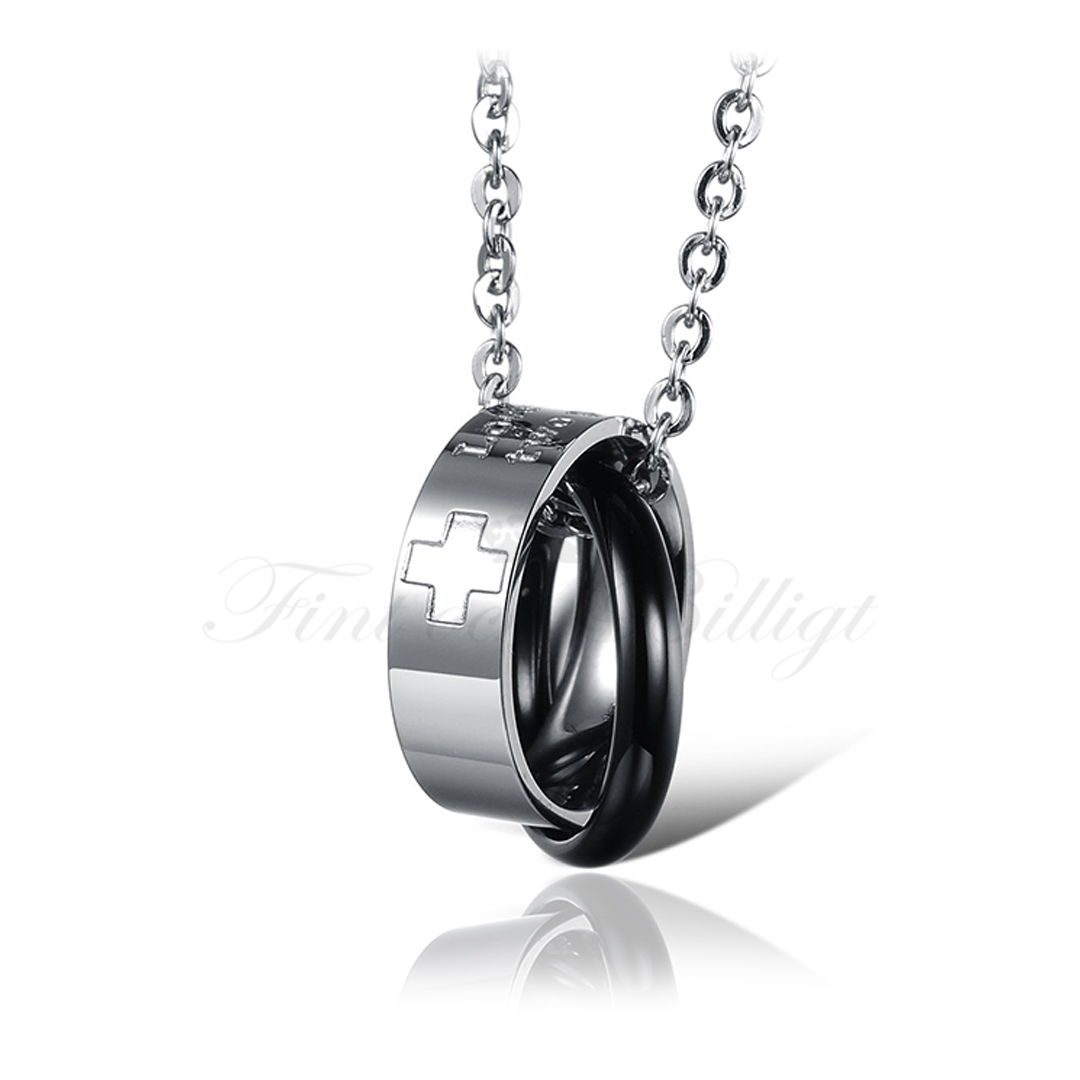 Couple Necklace Love Which Connect Two Persons - Cross (pc) - 2