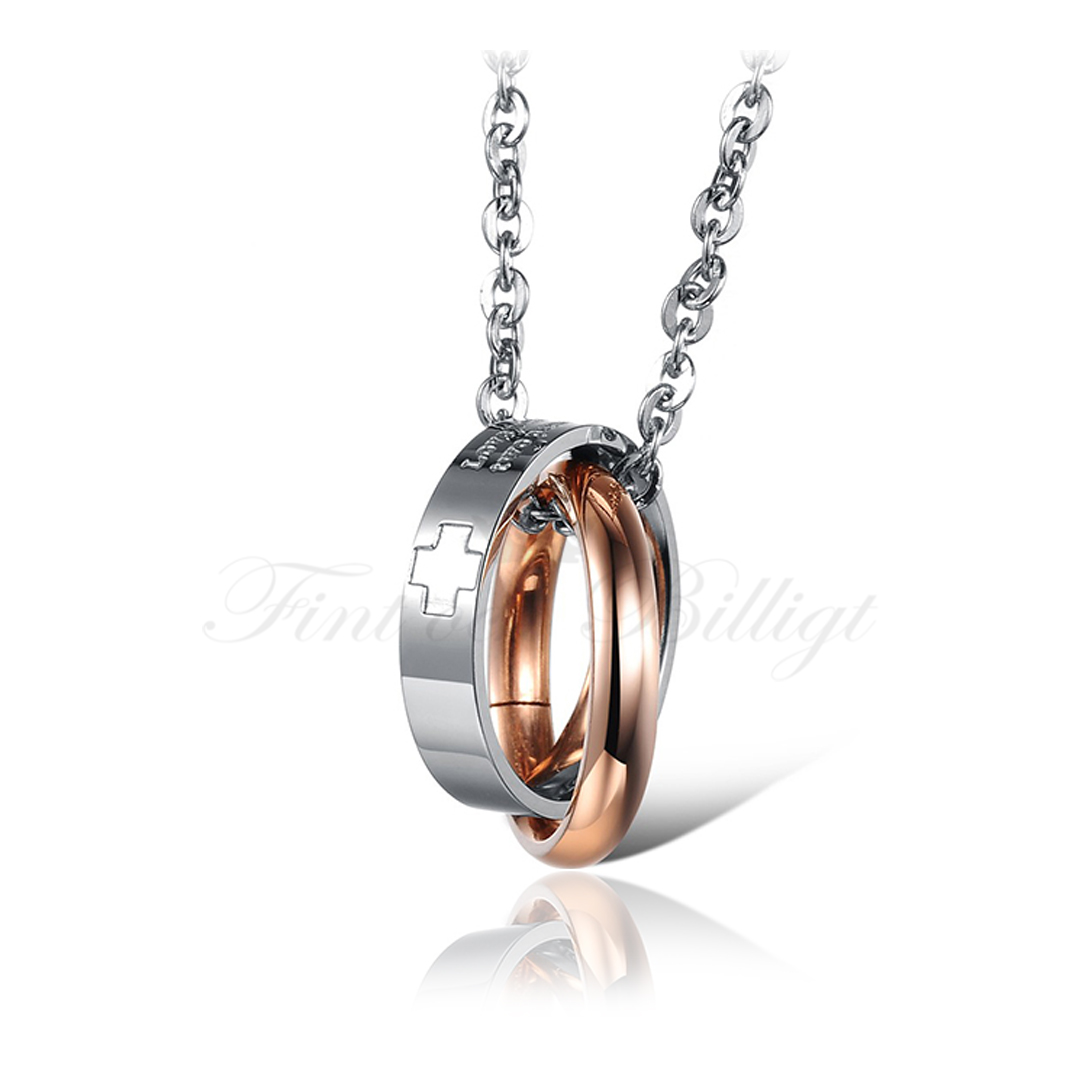 Couple Necklace Love Which Connect Two Persons - Cross (pc) - 3