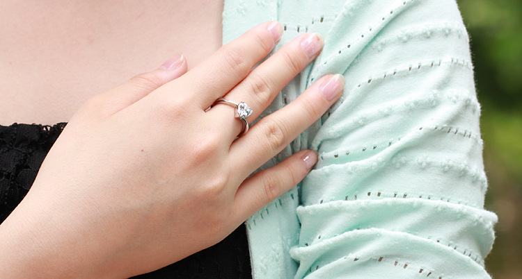 *Heart* Lady Silver Ring with Cubic Zirconia - 3