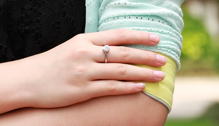*Heart* Lady Silver Ring with Cubic Zirconia - 2
