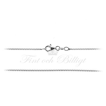 Silverhalsband Venezialänk - 925 Sterling Silver Boxkedja 0.8mm