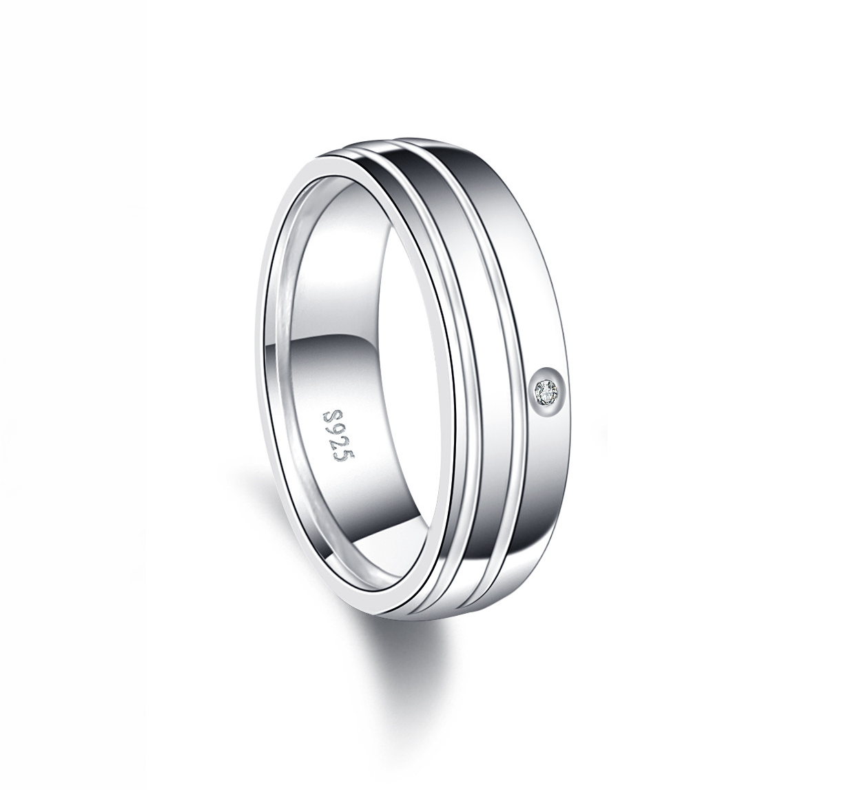 Soulmate - Silver Ring in Beautiful Design Genuine 925s Silver With or Without Cubic Zirconia Stones - 3