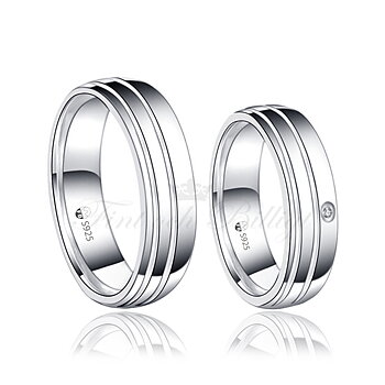 Soulmate - Silver Ring in Beautiful Design Genuine 925s Silver With or Without Cubic Zirconia Stones