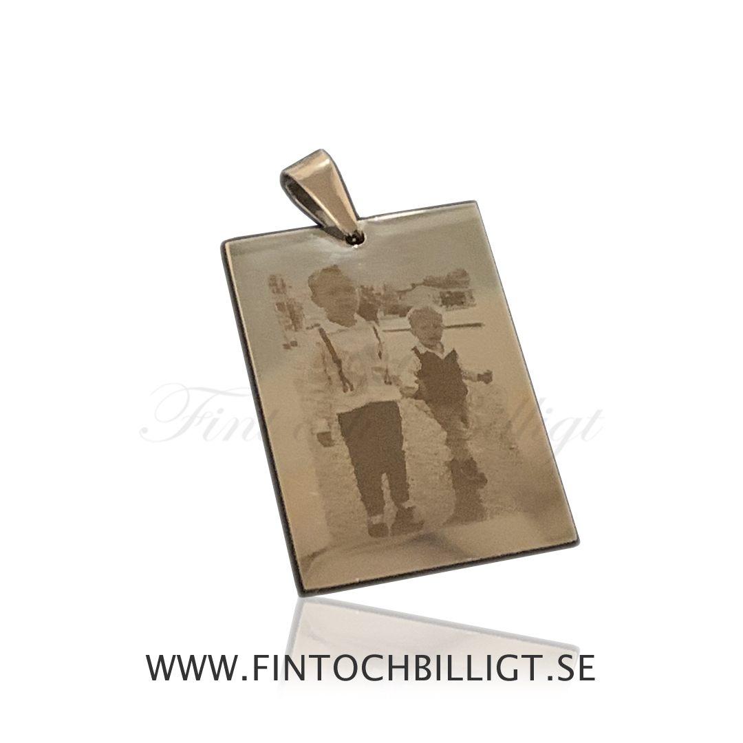 DogTag Halskæde - ID tag 3D gravering 27mm*50mm - Massive Tag  - 2