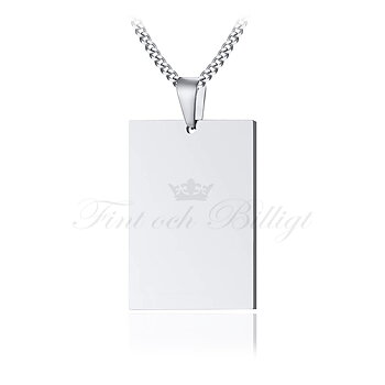 DogTag Necklace - ID tag 3D engraving 27mm*50mm - Massive Tag