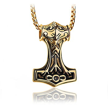 Tors Hammare Gold Edition - Halsband Tors Hammare i Guld