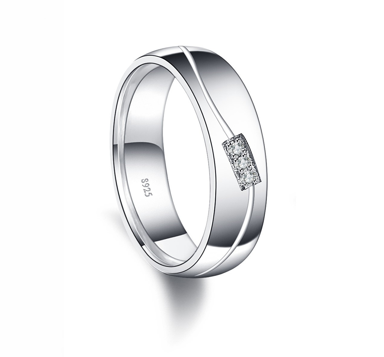 Amore Silver - Läcker Silverring i Äkta 925s Silver Med eller Utan Cubic Zirconia Stenar - 2