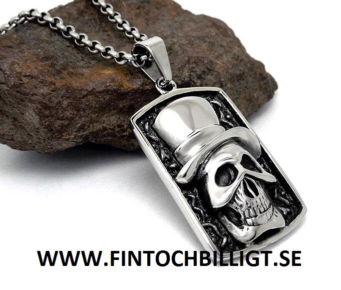 DogTag Halsband - ID-Bricka 30mm*51mm - Uncle Sam Skull - 2