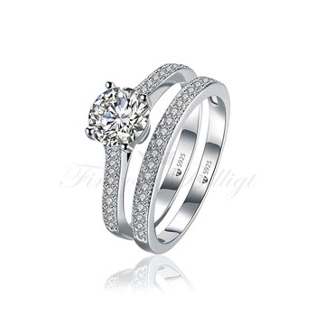 Silverring Fantasia - 925s Eternity 1CT AAA Zopius Diamant (set)