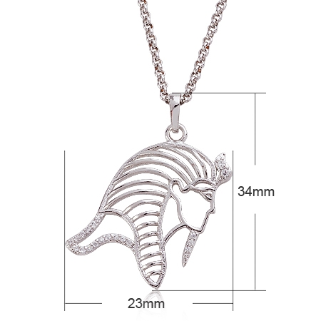 Farao - Elegant Halsband Rhodiumpläterat med Cubic Zirconia - 2