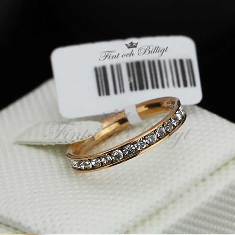 Eternity Rosé - 18 karat forgyldt ring 1.00CT brillantslebne sten - 3
