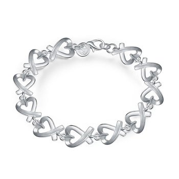 "STYLISH WREATH" SILVER PLATED DESIGN BRACELET
