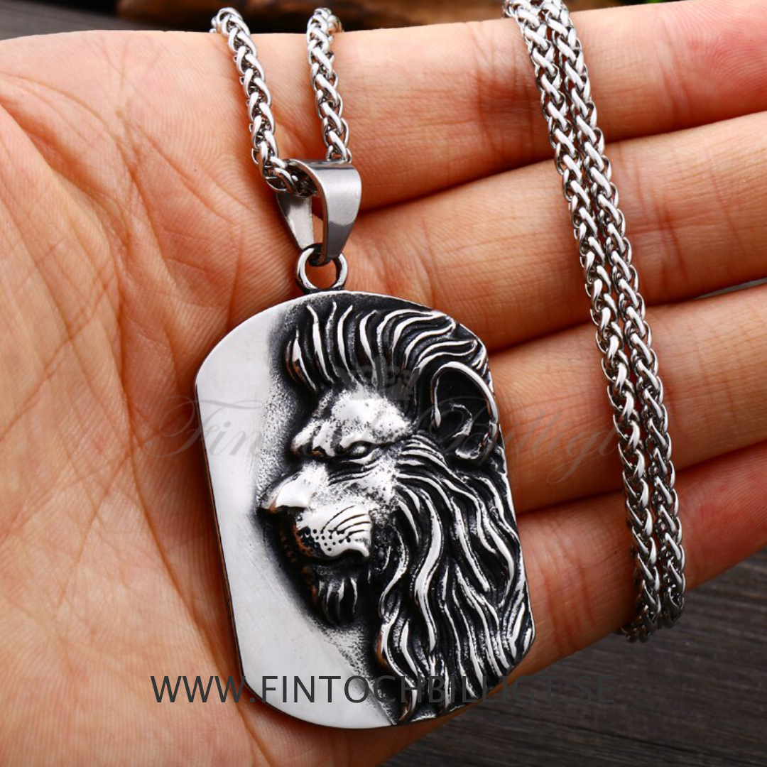 DogTag Necklace - Lion Head 3D ID Tag 316L - Lion Tag  - 5