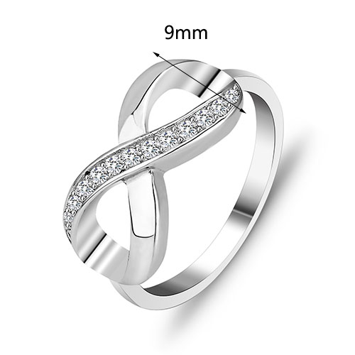 Infinity Grande - 925S SILVERRING INFINITY MED CUBIC ZIRCONIA STENAR - 2