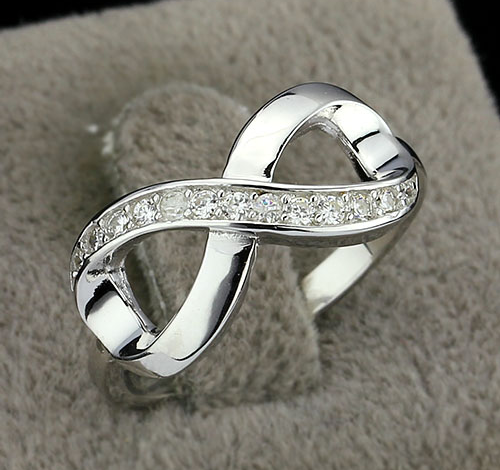 Infinity Grande - 925S SILVERRING INFINITY MED CUBIC ZIRCONIA STENAR - 3